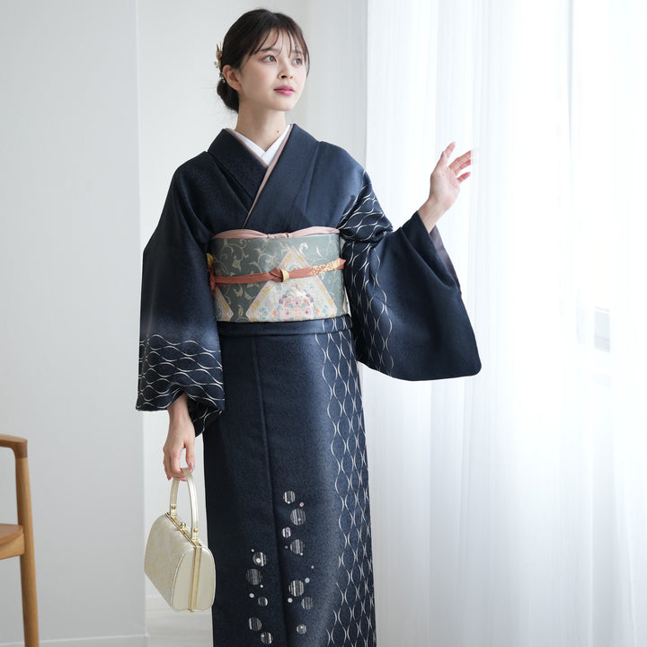 洋服通販 - 新作アイテムを レンタル】附下訪問着セット 正絹 卒業式 食事会 入学式 お 着物・浴衣