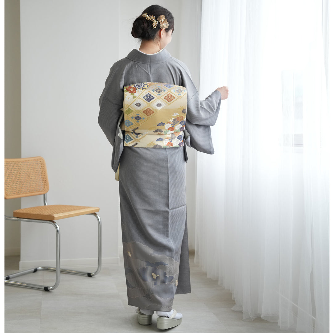 レンタル】附下訪問着セット 正絹 卒業式 食事会 入学式 お宮参り