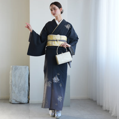 【レンタル】附下セット 正絹 卒業式 食事会 入学式 お宮参り 七五三 ラメ 往復送料無料（1047600400）