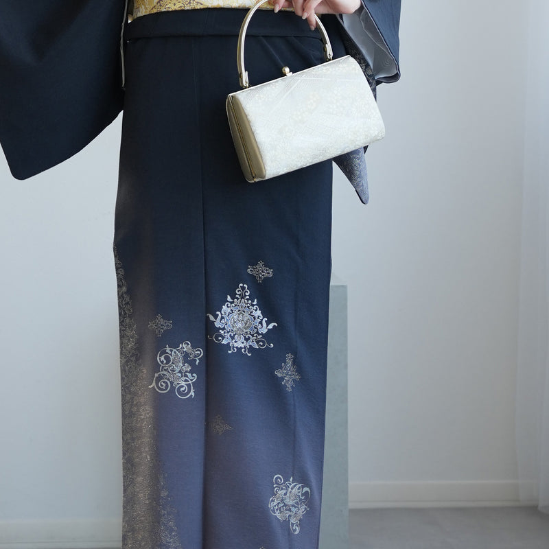 【レンタル】附下セット 正絹 卒業式 食事会 入学式 お宮参り 七五三 ラメ 往復送料無料（1047600400）