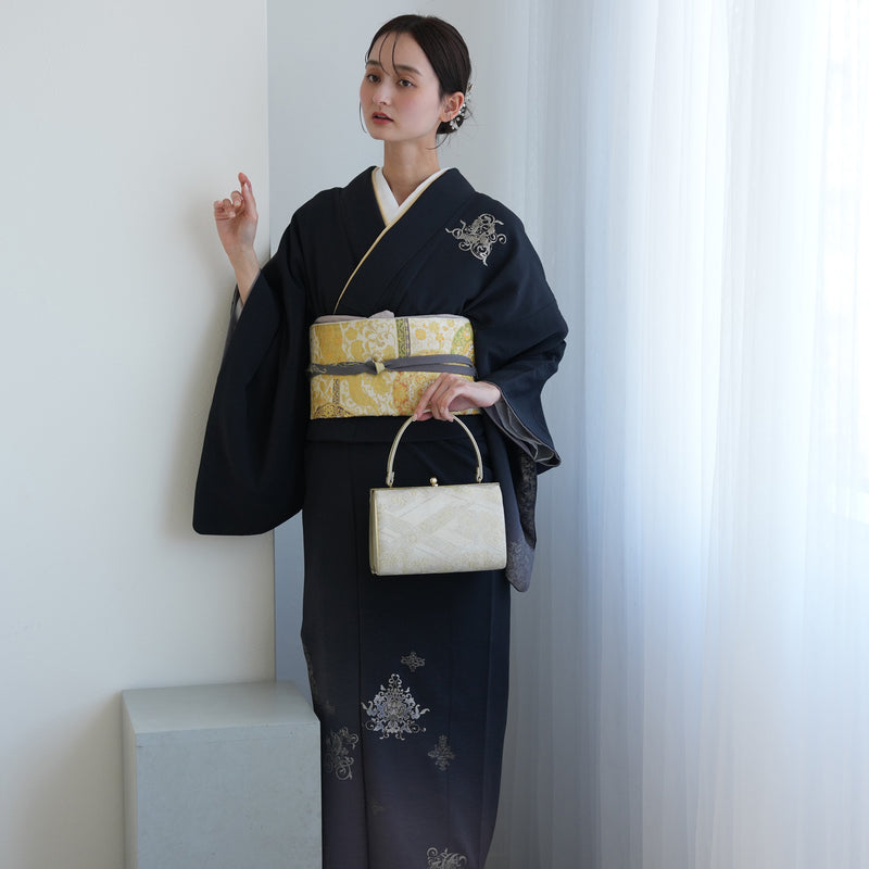 【レンタル】附下セット 正絹 卒業式 食事会 入学式 お宮参り 七五三 ラメ 往復送料無料（1047600400）