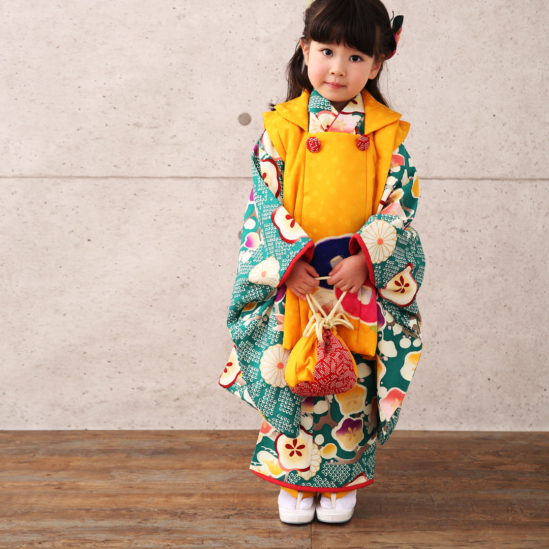 レンタル】七五三 3歳 着物 芸艸堂 うんそうどう 女の子 被布セット