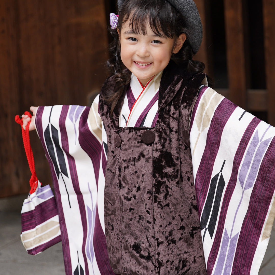 レンタル】七五三 3歳 着物 ひよこ商店 女の子 被布セット 子供 kids