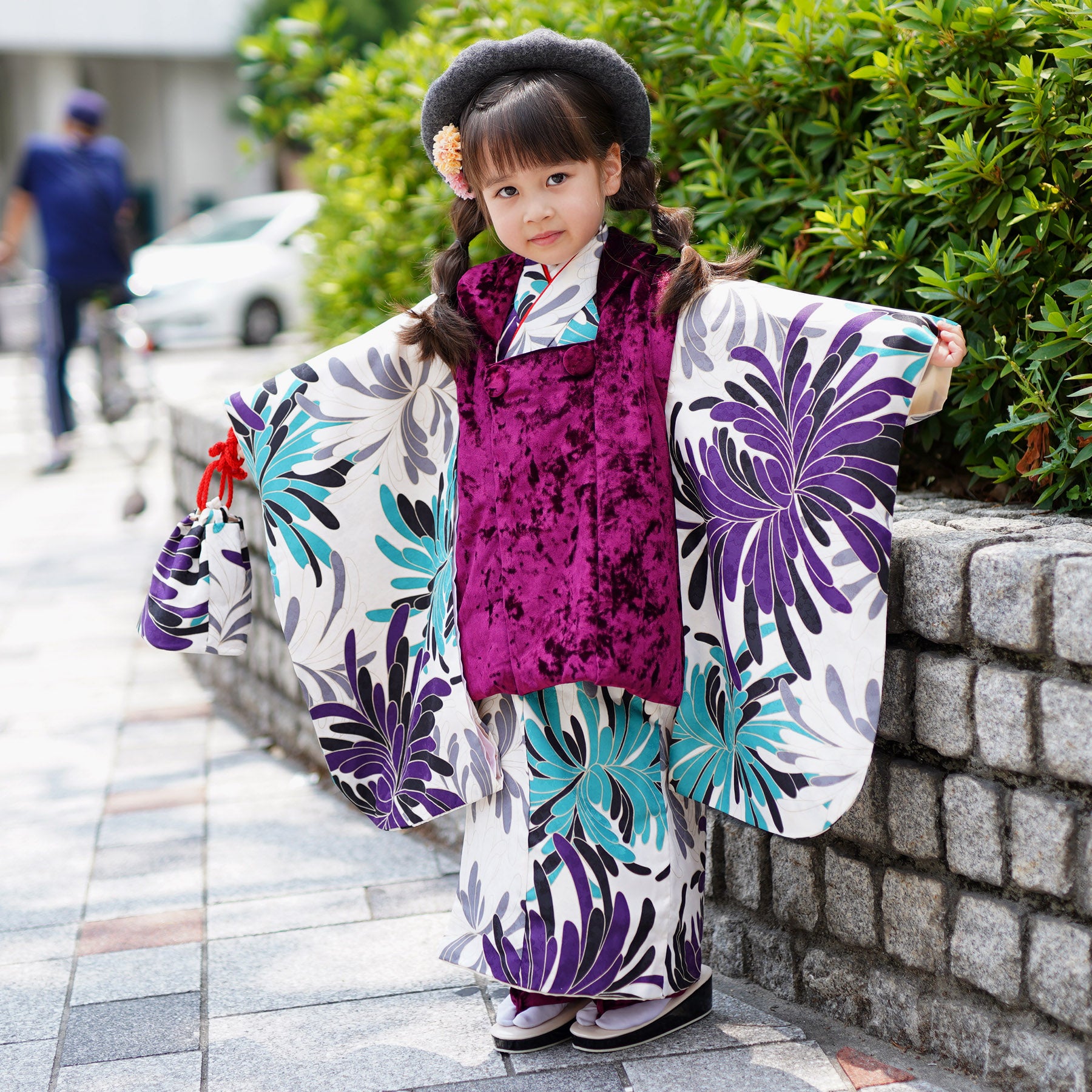 レンタル】七五三 3歳 着物 ひよこ商店 女の子 被布セット 子供 kids ...