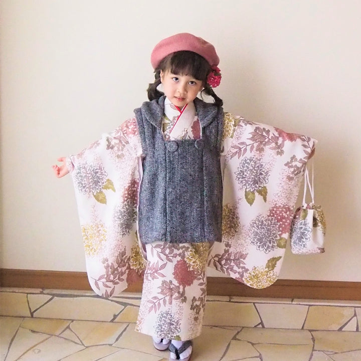 レンタル】七五三 3歳 着物 ひよこ商店 女の子 被布セット 子供