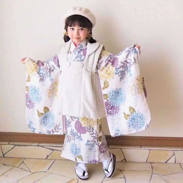 レンタル】七五三 3歳 着物 ひよこ商店 女の子 被布セット 子供 kids 