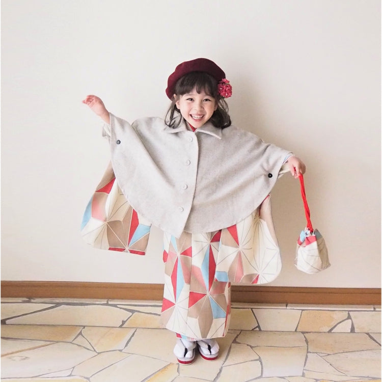 ひよこ商店　七五三　3歳　着物　ポンチョ　レトロ 1403608400_1_ef044f2c-10af-