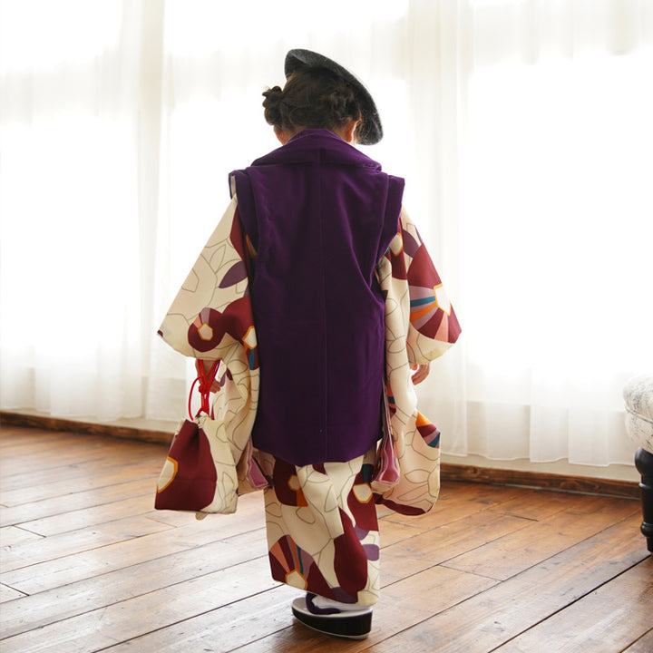 レンタル】七五三 3歳 着物 ひよこ商店 女の子 被布セット 子供