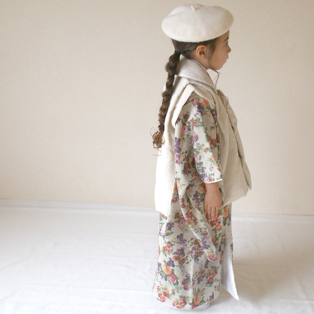 レンタル】七五三 3歳 着物 utatane 女の子 被布セット 子供 kids 三つ