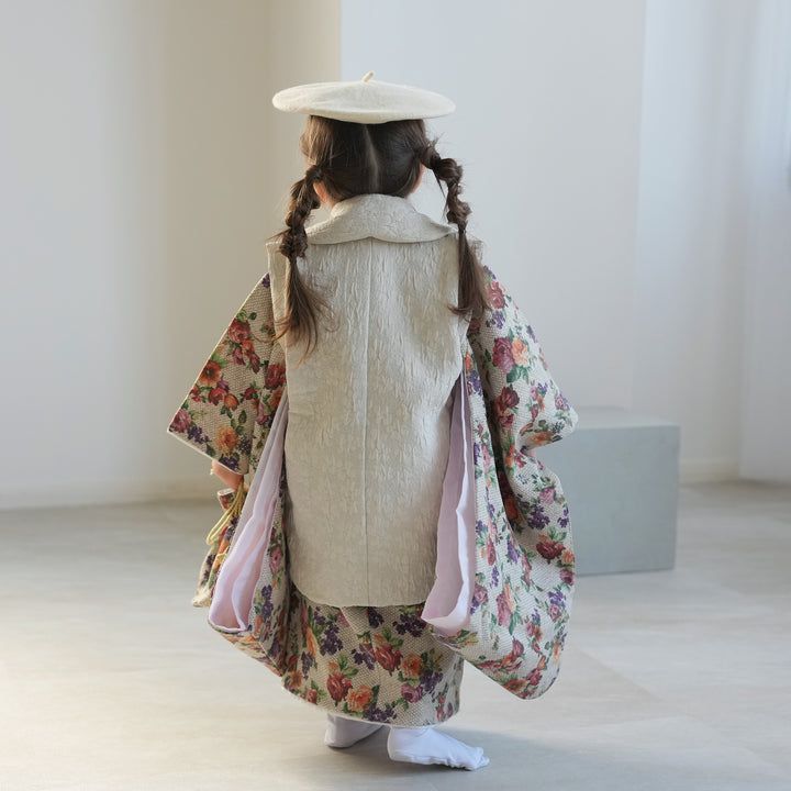 レンタル】七五三 3歳 着物 utatane 女の子 被布セット 子供 kids 三つ