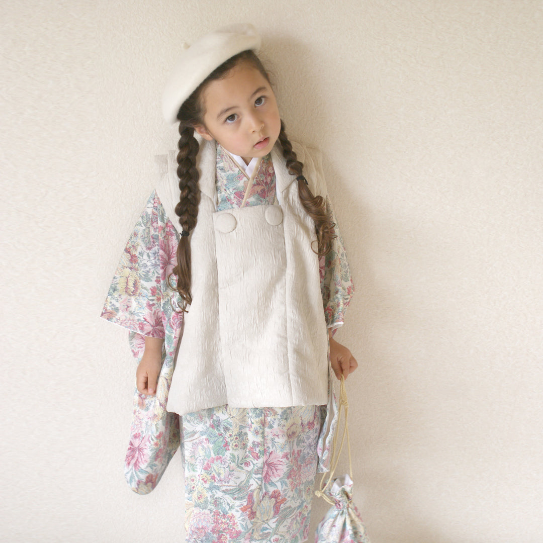 レンタル】七五三 3歳 着物 utatane 女の子 被布セット 子供