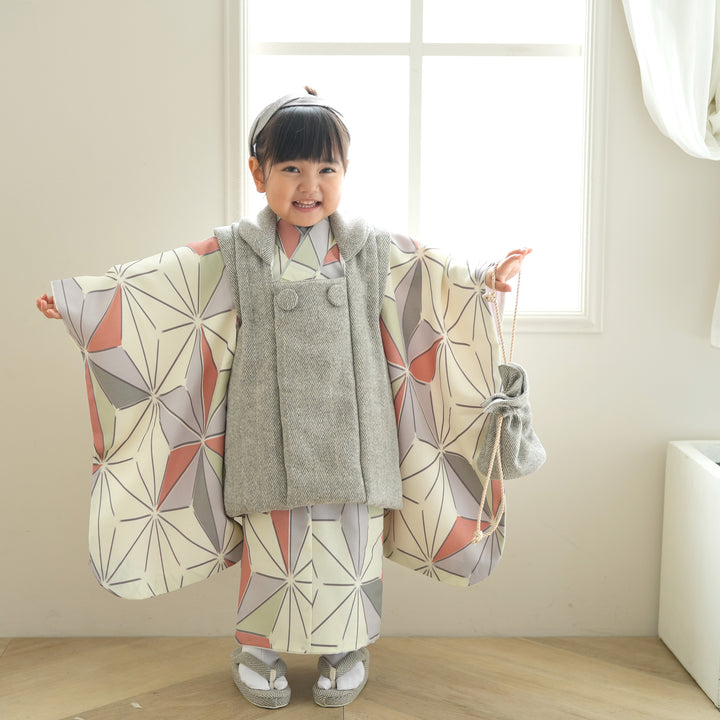 utataneひよこ商店　七五三 3歳　着物　被布小物セット レンタル】七五三 3歳 着物 ひよこ商店 女の子 被布セット 子供 kids