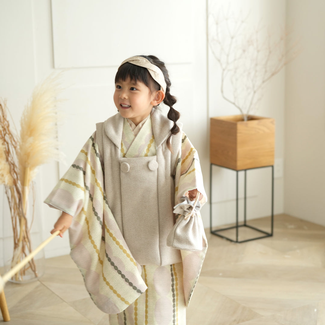 レンタル】七五三 3歳 着物 ひよこ商店 女の子 被布セット 子供 kids