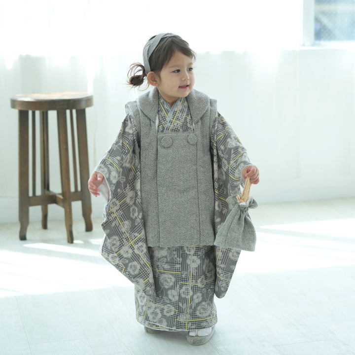 【最終お値下げ】ひよこ商店七五三被布着物セット レンタル】七五三 3歳 着物 ひよこ商店 女の子 被布セット 子供 kids