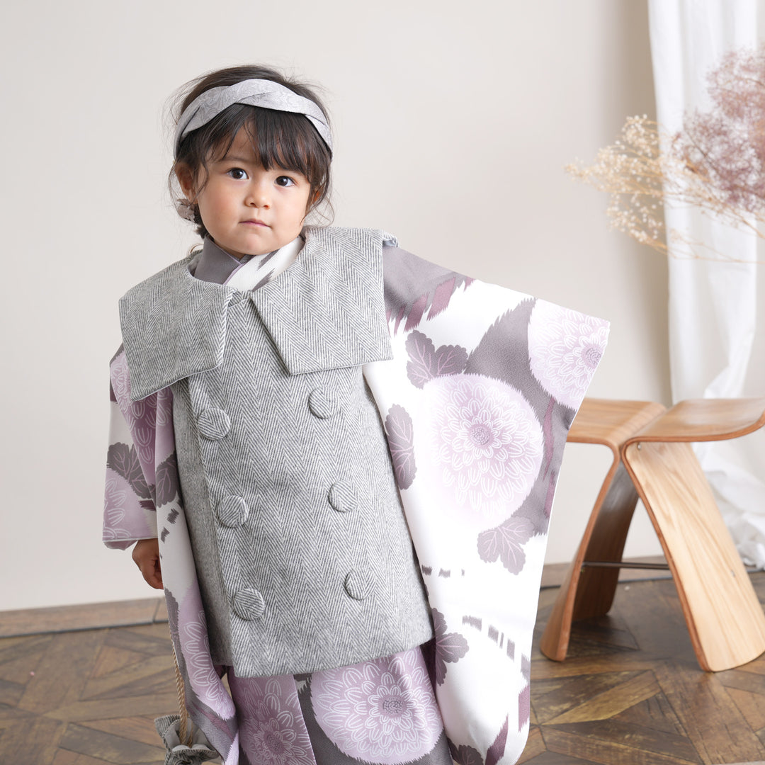 レンタル】七五三 3歳 着物 ひよこ商店 女の子 被布セット 子供 kids
