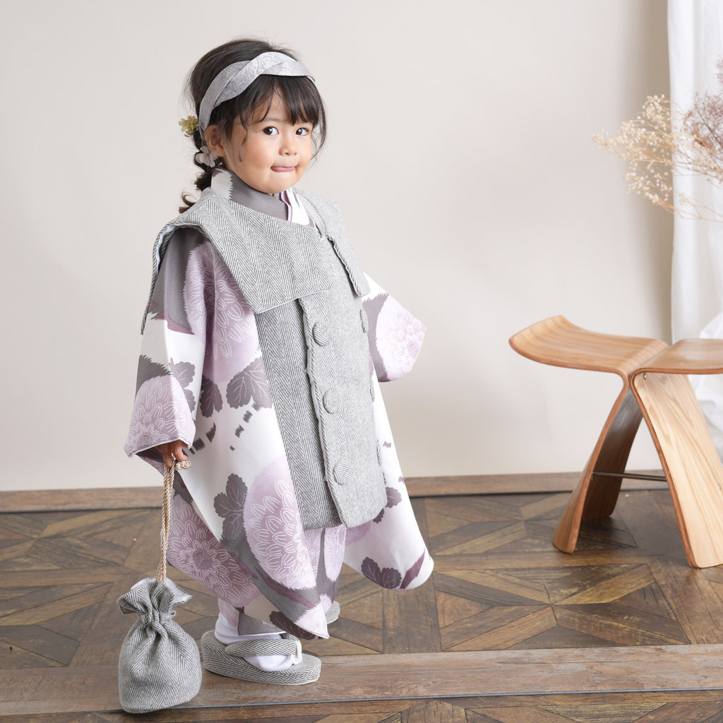 レンタル】七五三 3歳 着物 ひよこ商店 女の子 被布セット 子供 kids