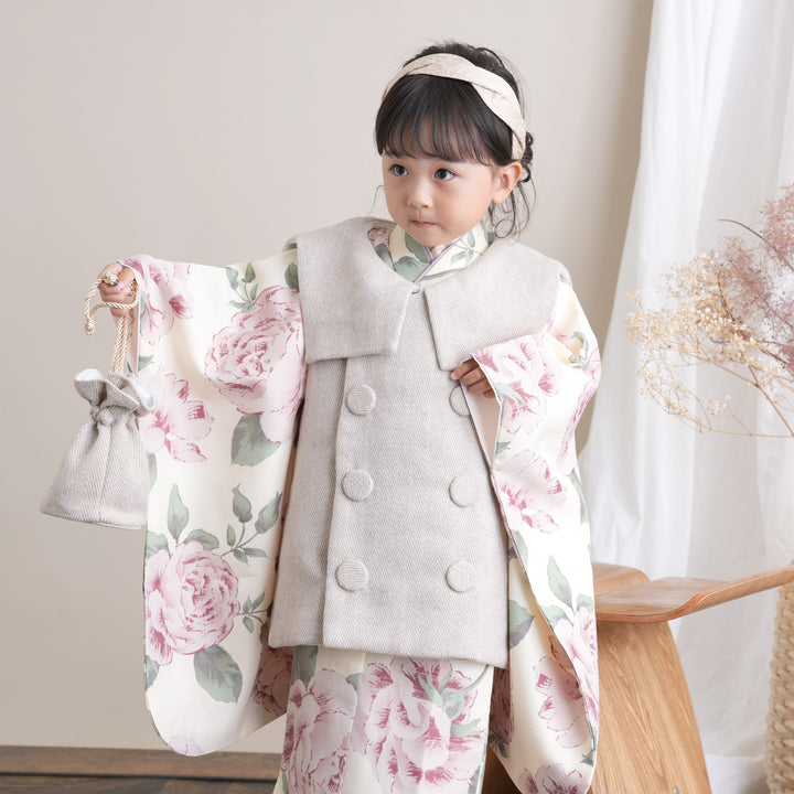 レンタル】七五三 3歳 着物 ひよこ商店 女の子 被布セット 子供