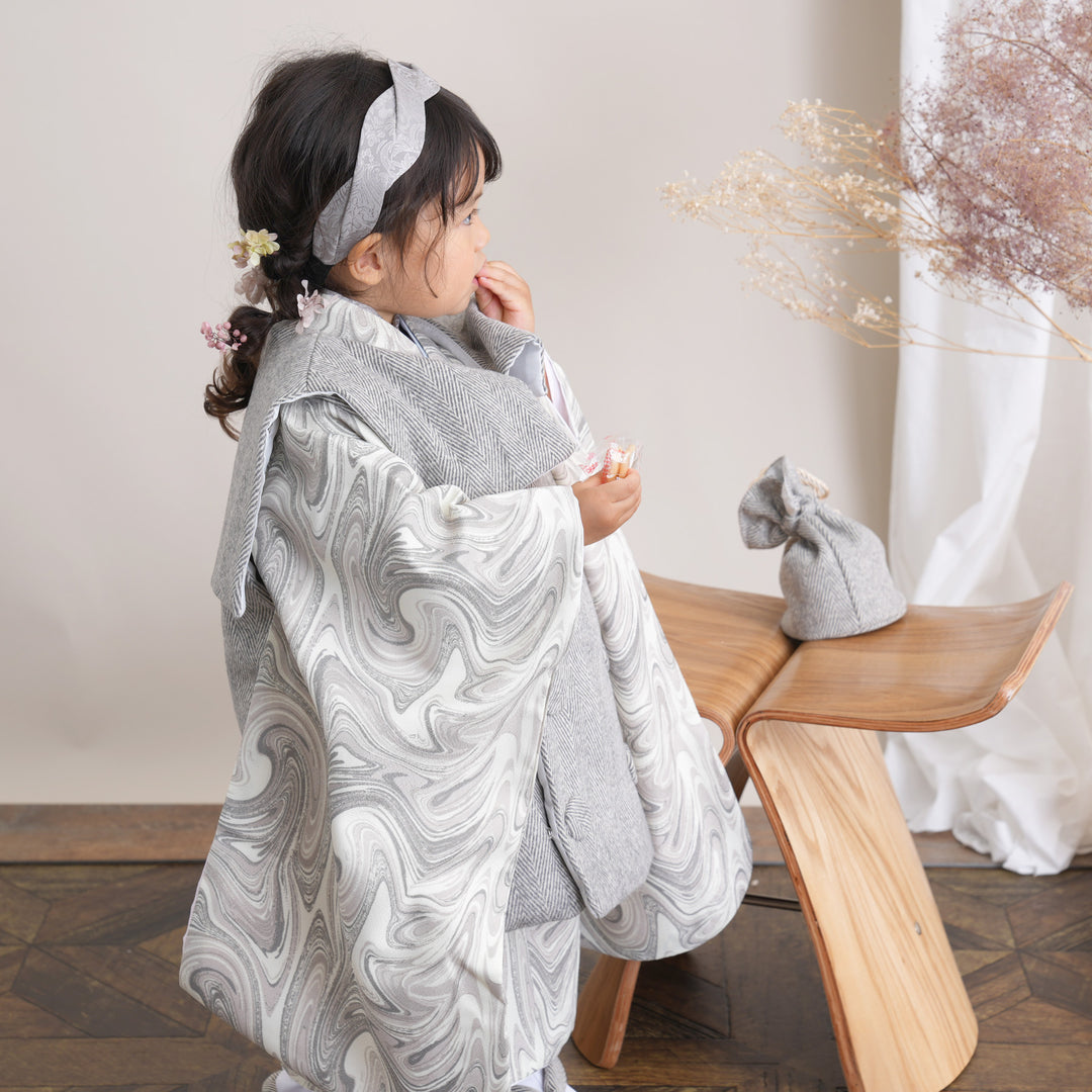 レンタル】七五三 3歳 着物 ひよこ商店 女の子 被布セット 子供 kids