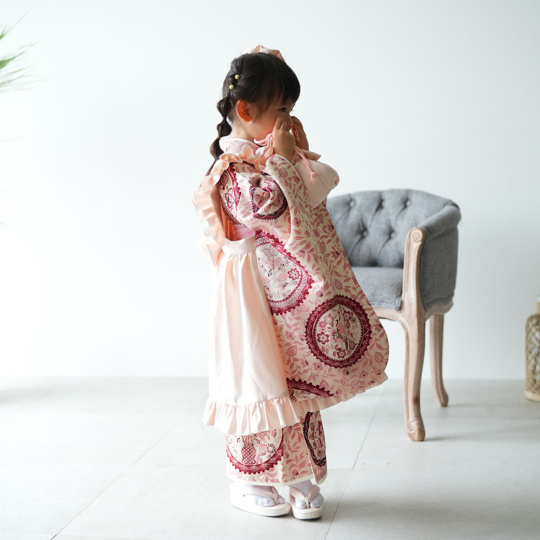 レンタル】七五三 3歳 着物 九重 ここのえ 女の子 被布セット レンタル】七五三 3歳 着物 九重 ここのえ 女の子 被布セット