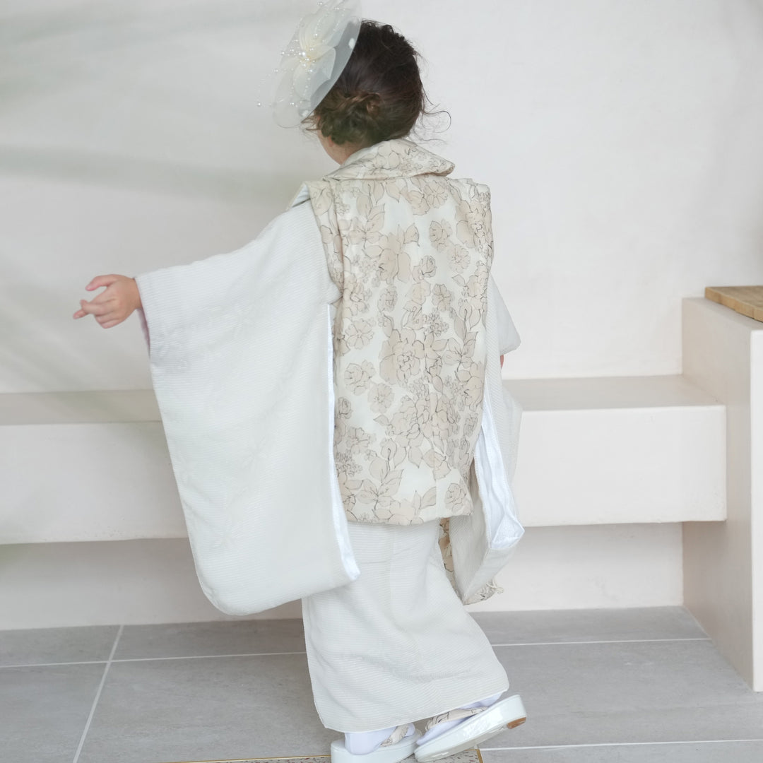 レンタル】七五三 3歳 着物 utatane 女の子 被布セット 子供 kids 三つ