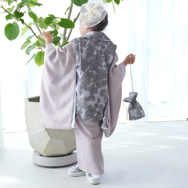 レンタル】七五三 3歳 着物 utatane 女の子 被布セット 子供 kids 三つ