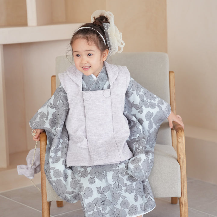 レンタル】七五三 3歳 着物 utatane 女の子 被布セット 子供