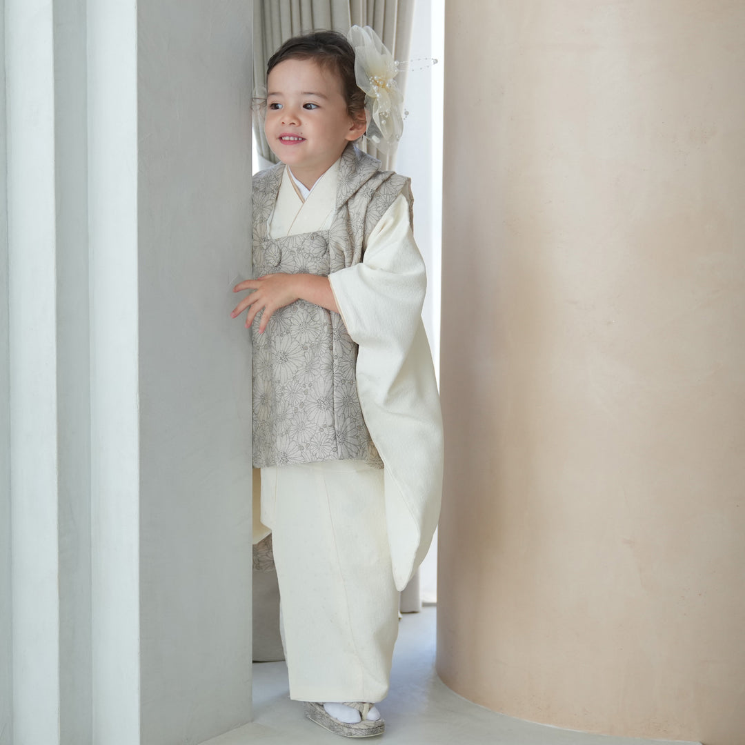 レンタル】七五三 3歳 着物 utatane 女の子 被布セット 子供 kids 三つ