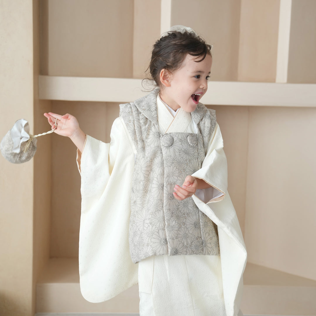 レンタル】七五三 3歳 着物 utatane 女の子 被布セット 子供 kids 三つ