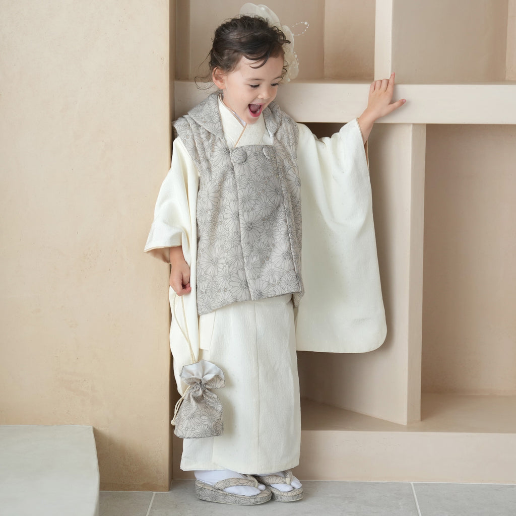 utatane 3歳 着物 七五三 被布 レンタル】七五三 3歳 着物 utatane 女の子 被布セット 子供