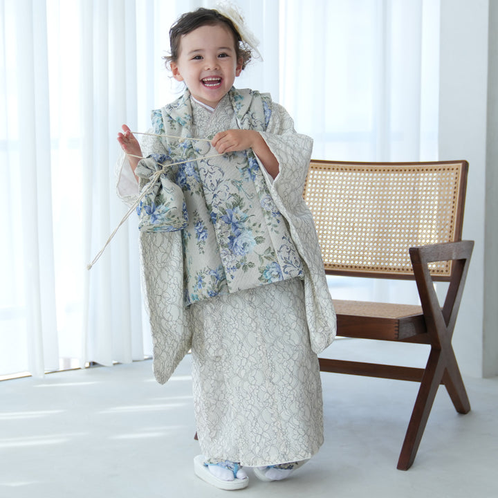 utatane 被布セット 七五三 3歳 utatane｜utatane 七五三 着物 3歳 男の子 被布セット ベージュ