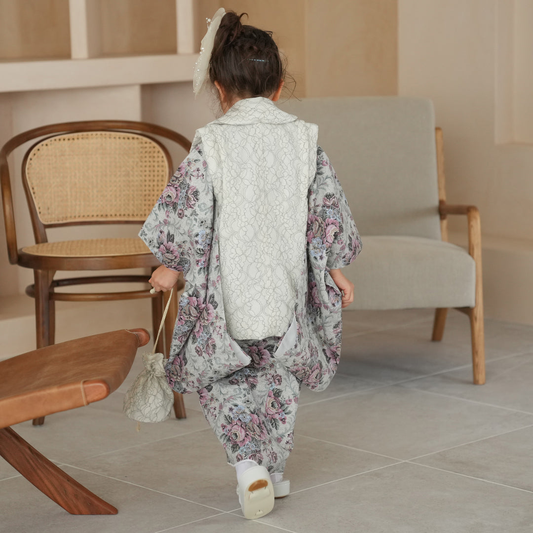 レンタル】七五三 3歳 着物 utatane 女の子 被布セット 子供