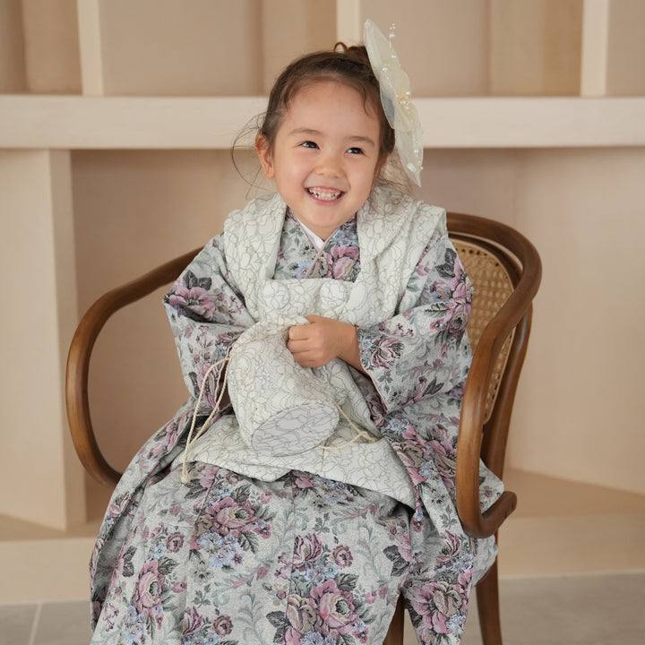 レンタル】七五三 3歳 着物 utatane 女の子 被布セット 子供
