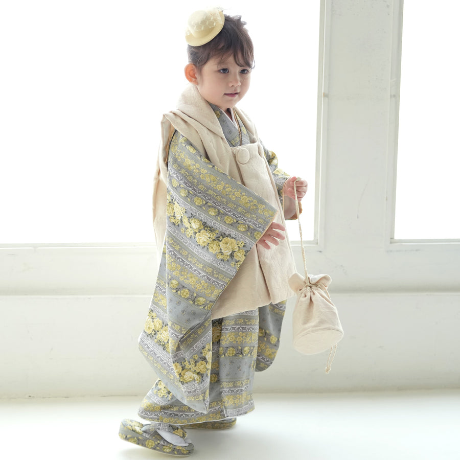 七五三 着物 3歳  女の子 utatane レース 総レース 三歳 3才 三才 レンタル】七五三 3歳 着物 utatane 女の子 レース 被布セット