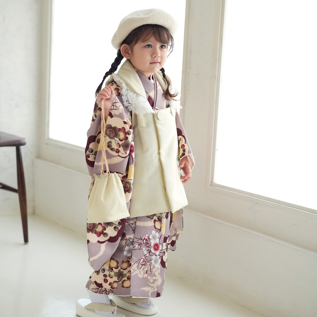 レンタル】七五三 3歳 着物 ひよこ商店 女の子 被布セット 子供 kids