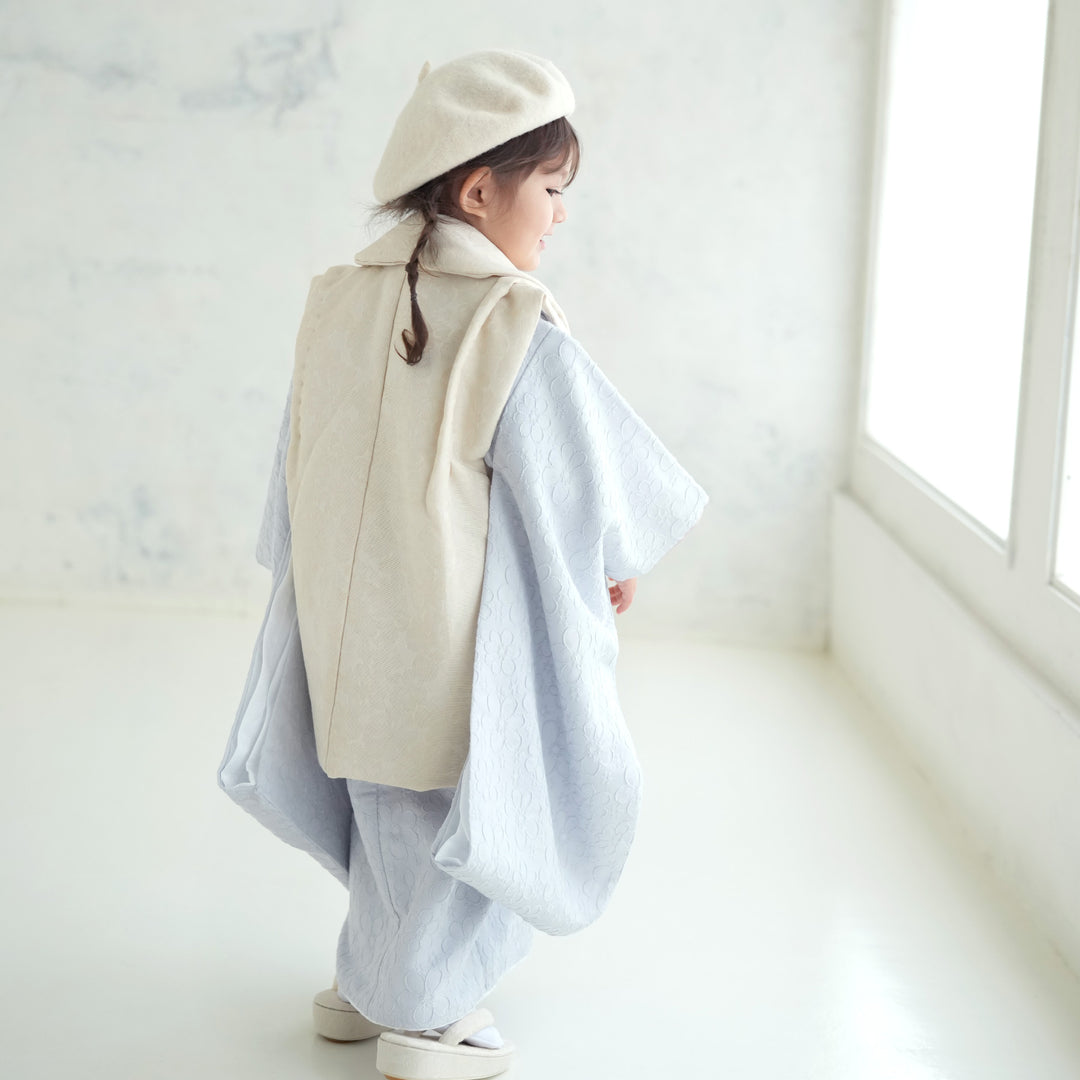 レンタル】七五三 3歳 着物 かぷり 女の子 被布セット 子供 kids 三つ