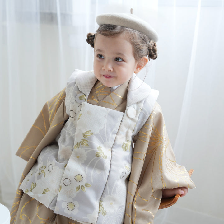 レンタル】七五三 3歳 女の子 ひよこ商店 被布セット 子供 kids 三つ身