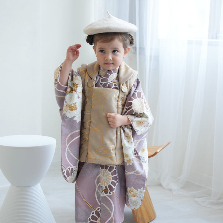 レンタル】七五三 3歳 女の子 ひよこ商店 被布セット 子供 kids 三つ身 レンタル】七五三 3歳 女の子 ひよこ商店 被布セット 子供 kids 三つ身