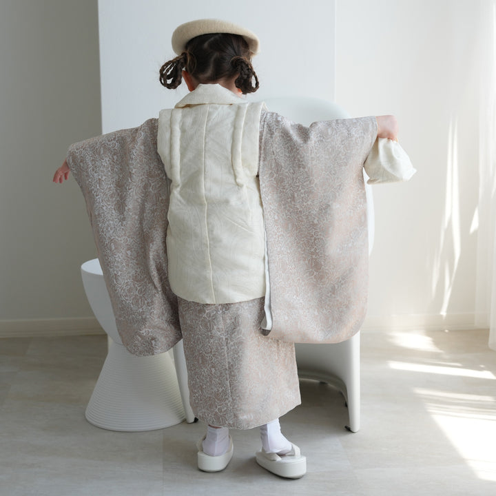 レンタル】七五三着物 3歳女の子 被布セット コットンジャガード