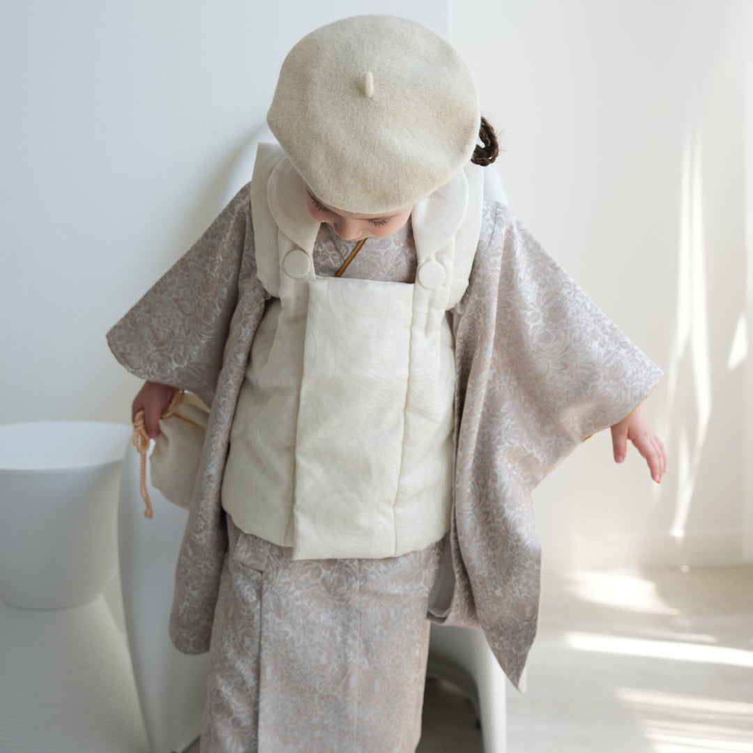 レンタル】七五三着物 3歳女の子 被布セット コットンジャガード