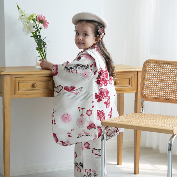 着物 七五三 3歳 女の子 セット 絞り柄 中古品 子供着物 レンタル】七五三着物 3歳女の子 被布セット 和風館 コード刺繍