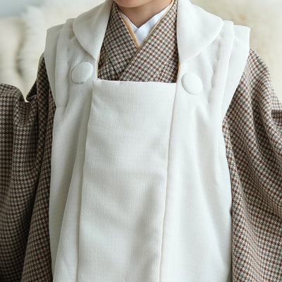 【レンタル】七五三 3歳 着物 utatane 男の子 被布セット 子供 kids 三つ身 お祝い着 往復送料無料 （1405601500）