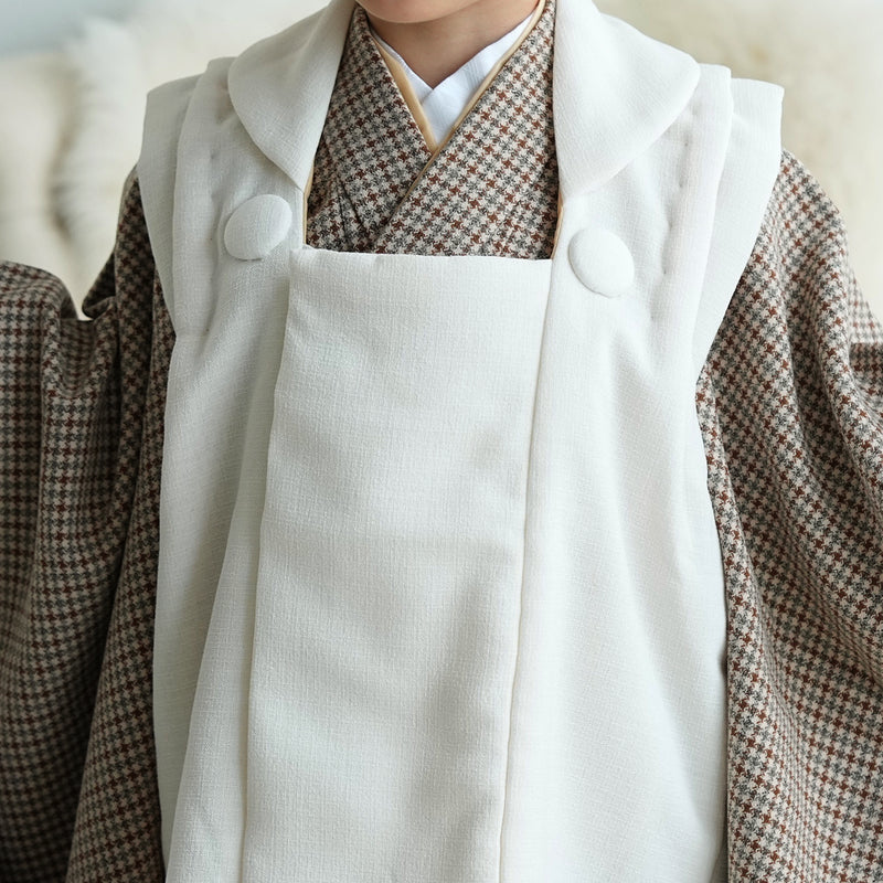 【レンタル】七五三 3歳 着物 utatane 男の子 被布セット 子供 kids 三つ身 お祝い着 往復送料無料 （1405601500）