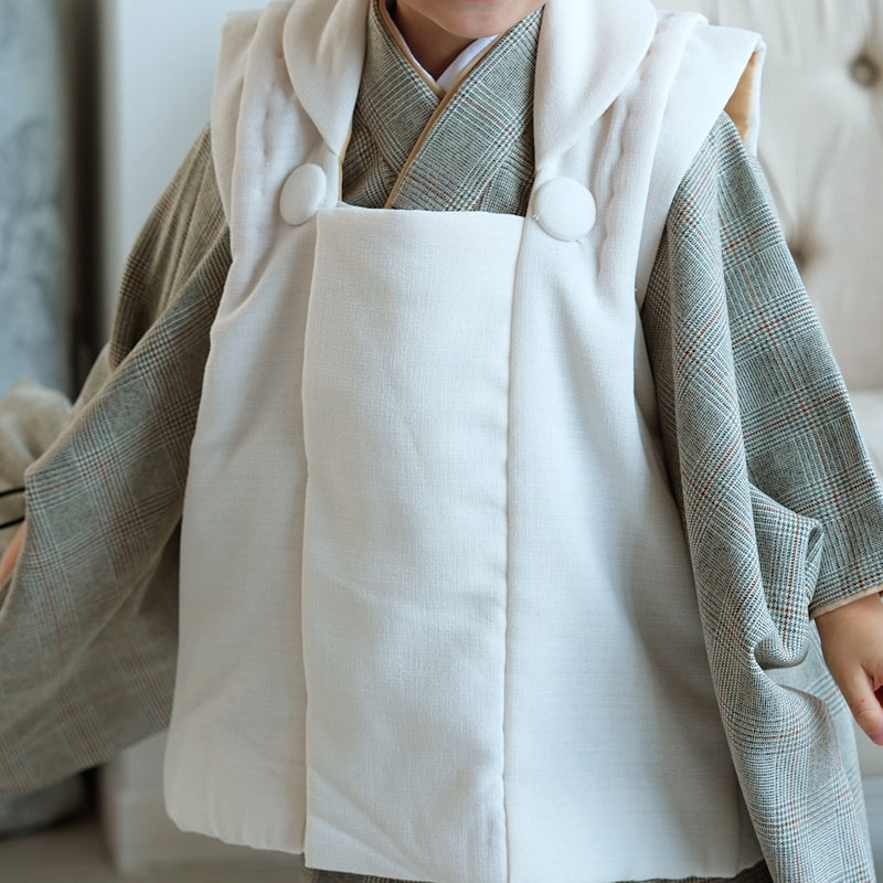 【レンタル】七五三 3歳 着物 utatane 男の子 被布セット 子供 kids 三つ身 お祝い着 往復送料無料 （1405601700）