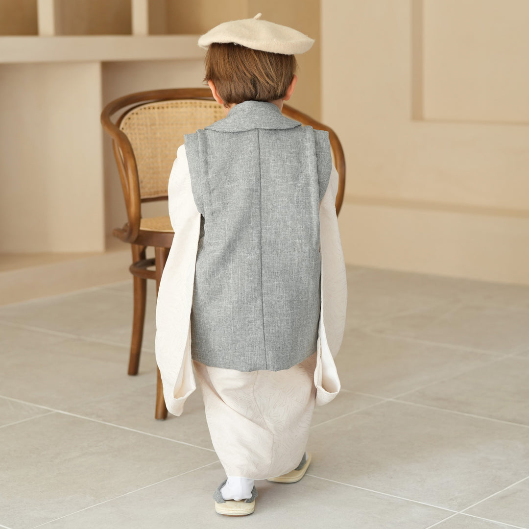utatane｜utatane 七五三 着物 3歳 男の子 被布セット オフホワイト