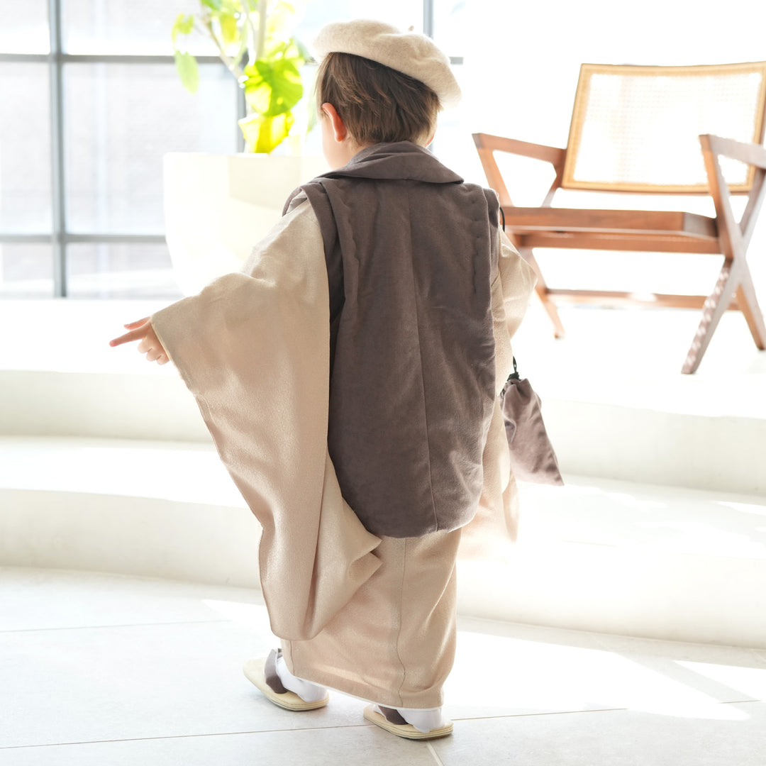 utatane ウタタネ かぷり 3歳 男の子 被布 着物 七五三 レンタル】七五三 3歳 着物 かぷり 男の子 被布セット 子供 kids