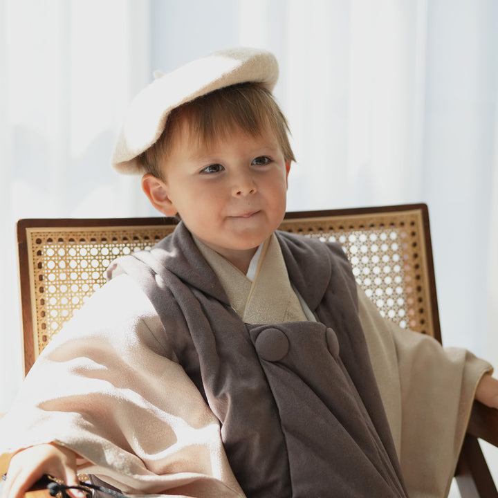 utatane ウタタネ かぷり 3歳 男の子 被布 着物 七五三 レンタル】七五三 3歳 着物 かぷり 男の子 被布セット 子供 kids