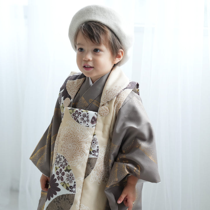 レンタル】七五三 3歳 男の子 ひよこ商店 被布セット 子供 kids 三つ身