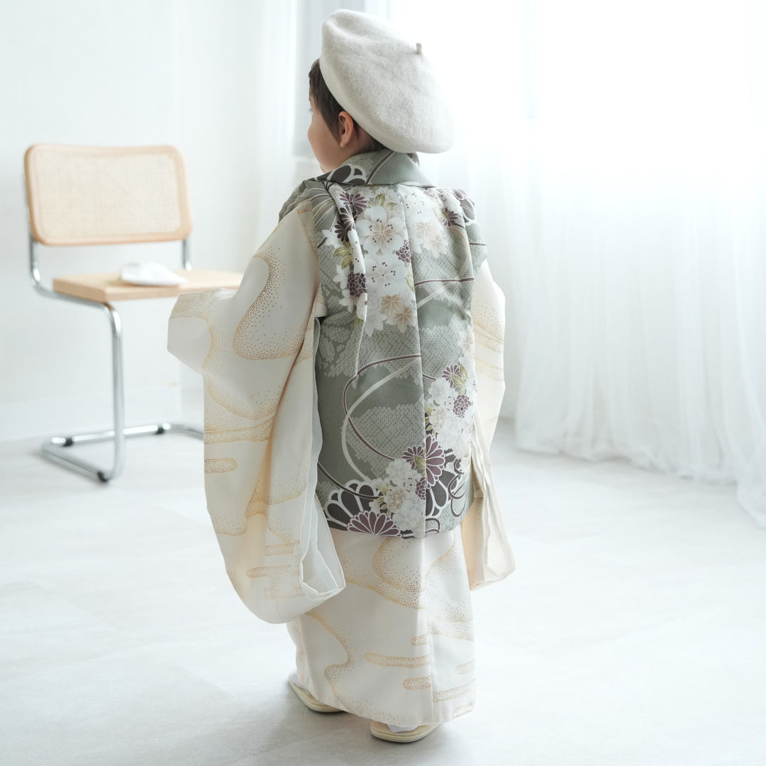 レンタル】七五三 3歳 男の子 ひよこ商店 被布セット 子供 kids