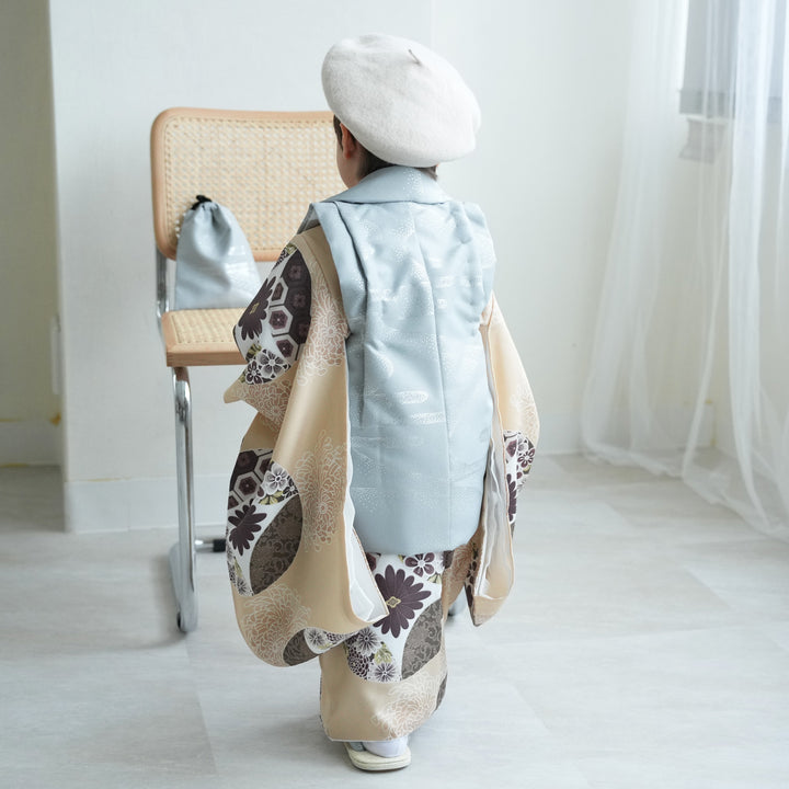 レンタル】七五三 3歳 男の子 ひよこ商店 被布セット 子供 kids 三つ身