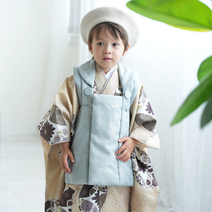 レンタル】七五三 3歳 男の子 ひよこ商店 被布セット 子供 kids